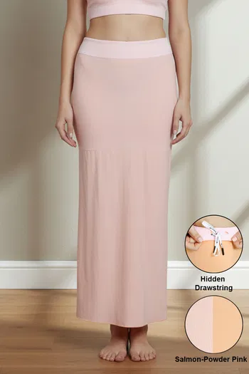 Buy Zivame All Day Flared Mermaid Reversible Saree Shapewear - Salmon N Powder Pink